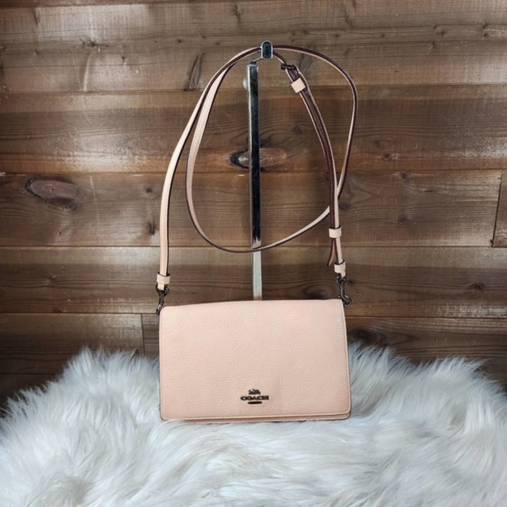 Coach Hayden Foldover Faded Blush Crossbody Clutch